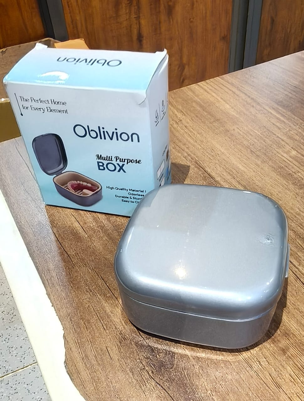 Oblivion Teeth Storage Box with Lid and Inner Tray, DENTURE CASE (1 Pc) Oblivion Teeth Storage Box with Lid and Inner Tray, DENTURE CASE (1 Pc)